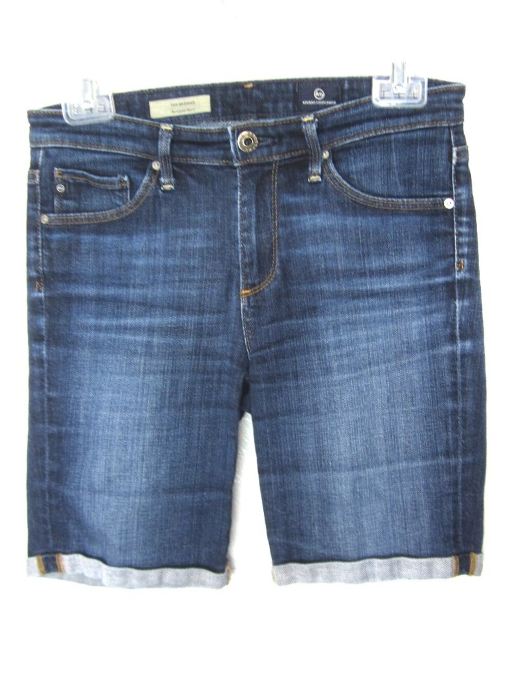 AG The Brooke Bermuda Denim Jeans Shorts Size 26 8" Inseam Stretch